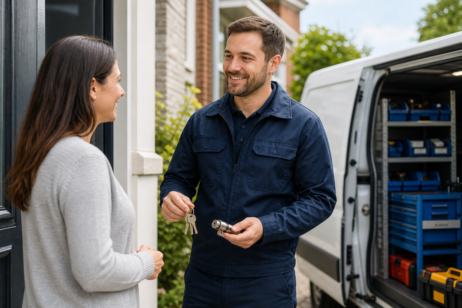 Mobile locksmith contact information for lockouts keys rekeying and lock repairs