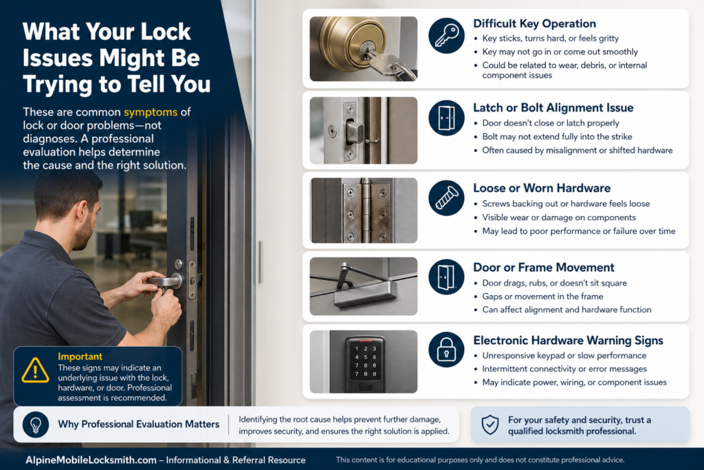 Alpinemobilelocksmith Door Lock Problems For Businesses Symptoms