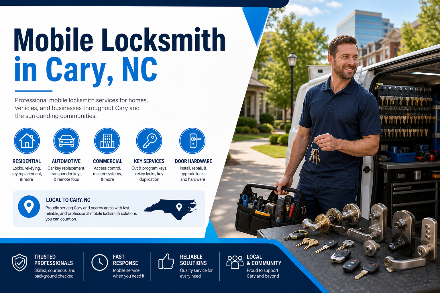 Mobile Locksmith in Cary NC from Alpine Mobile Locksmiths