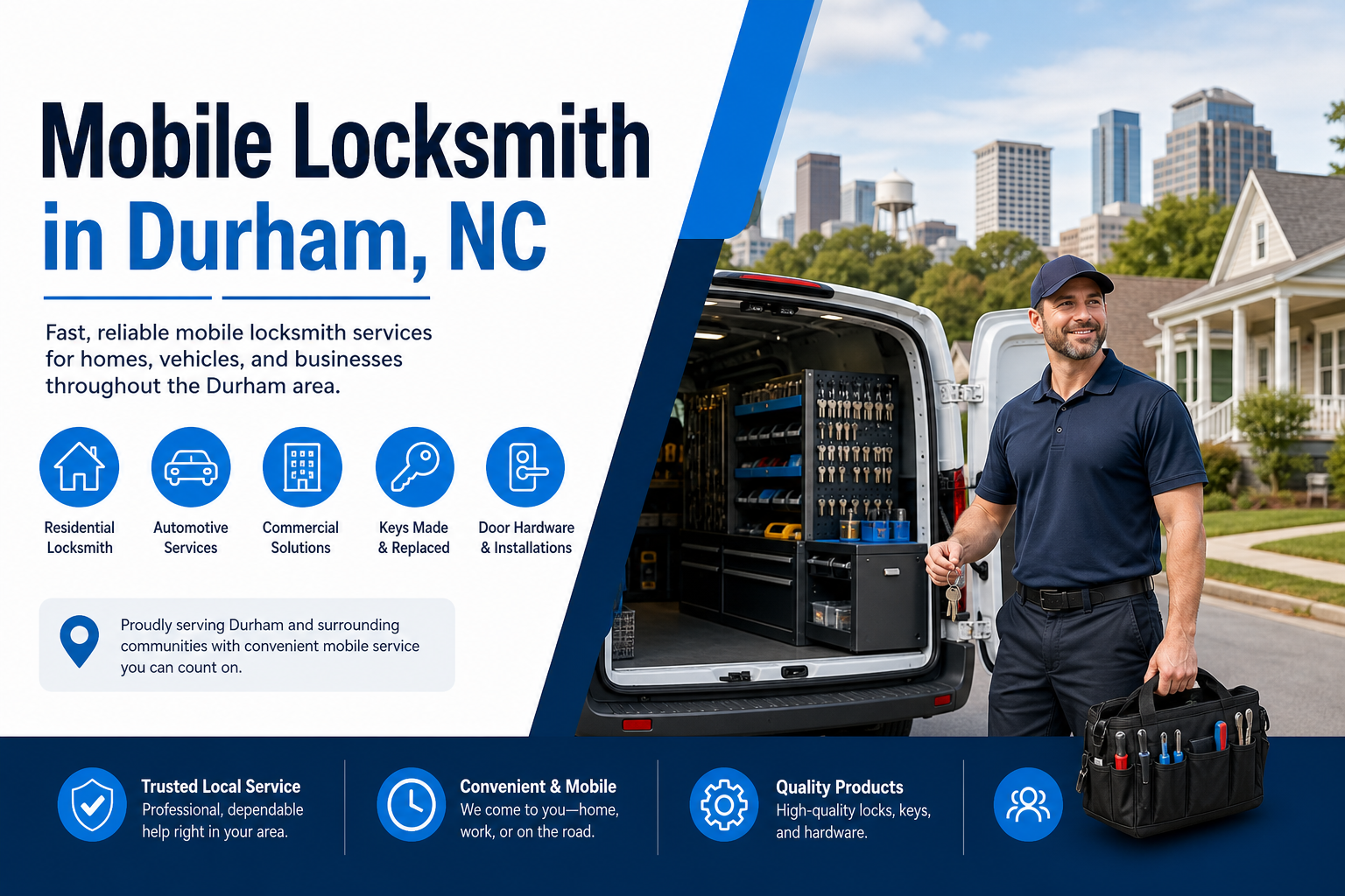 Mobile Locksmith in Durham NC from Alpine Mobile Locksmiths