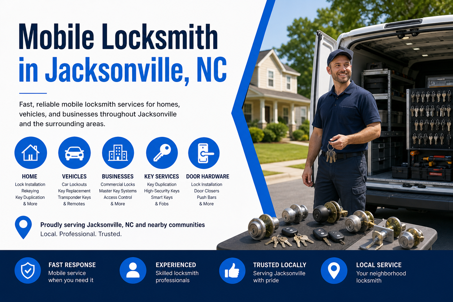 Mobile Locksmith in Jacksonville NC from Alpine Mobile Locksmiths