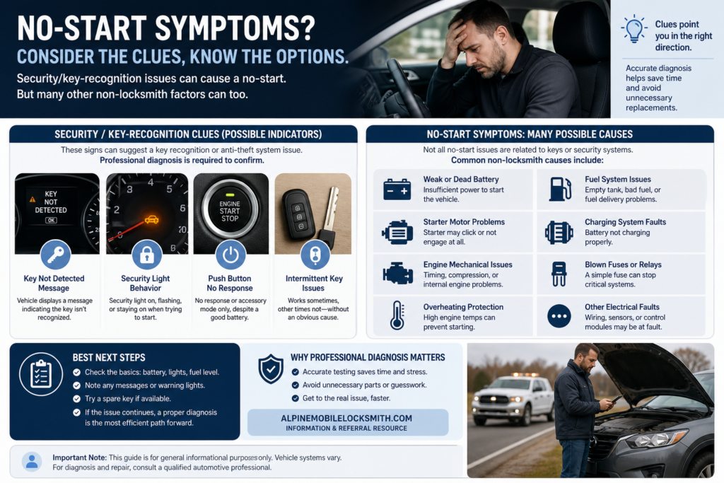 Alpinemobilelocksmith Transponder Key Problems Symptoms